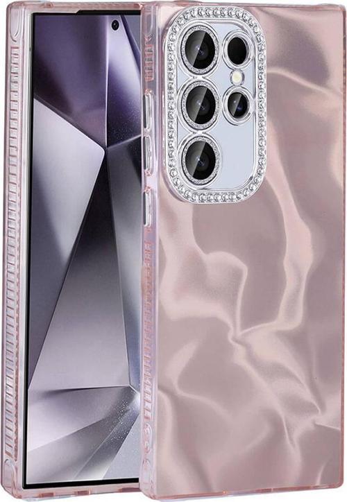 Samsung Galaxy S24 Ultra Kılıf Airbagli Parlak Taş Detay Tasarımlı Zore Esila Kapak