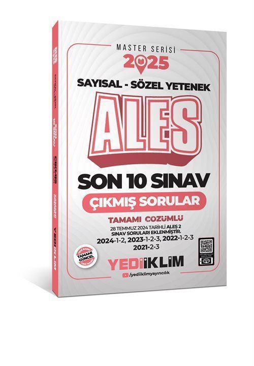 2025 ALES Sayısal Sözel Yetenek Tamamı Çözümlü Son 10 Sınav Çıkmış Sorular (28.07.2024 Tarihli ALES-2 Ekli)