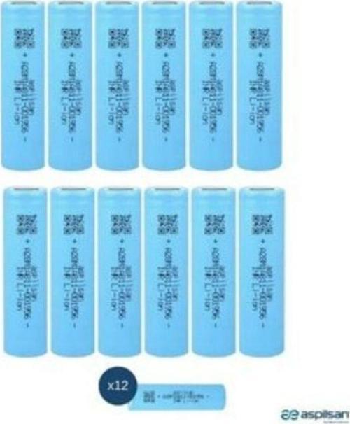 INR18650A28 3.7V 2900mAh 25A Discharge Şarjlı Li-ion Pil - 12 Adet set