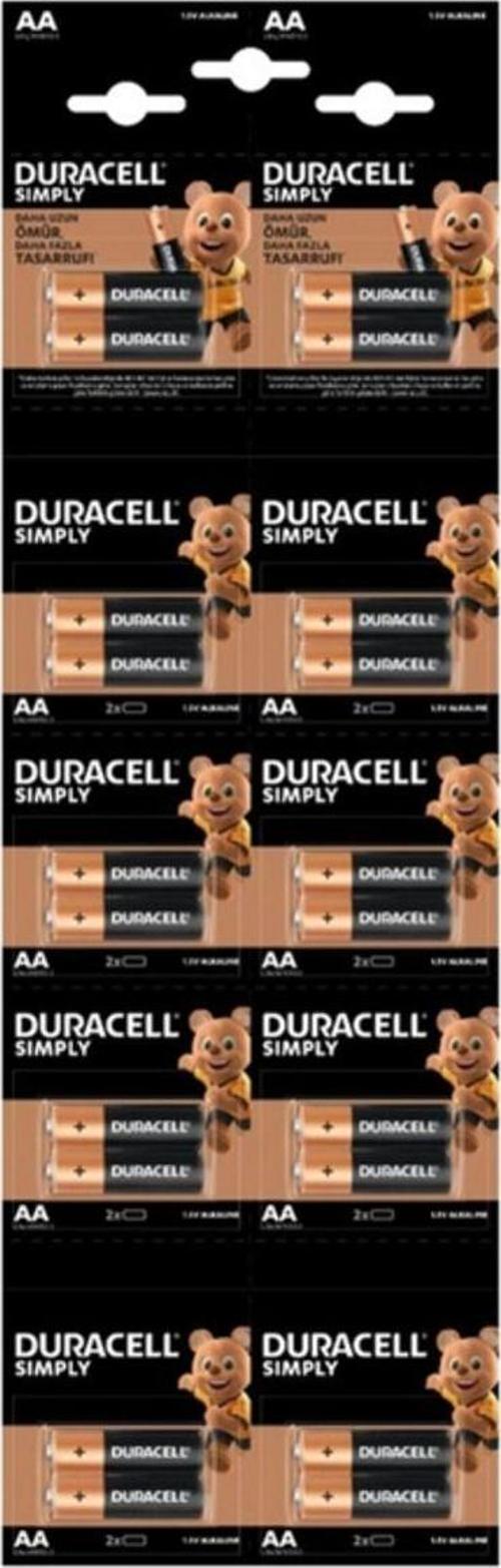 DURACELL AA KARTELA PİL 20Lİ