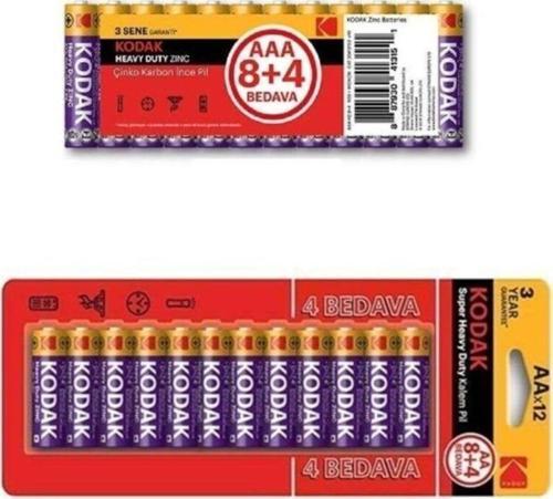 Kodak 24'lü Fırsat Paketi 12 Adet Aa Kalem Pil + 12 Adet Aaa Ince Pil