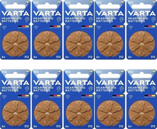 312 Numara İşitme Cihazı Pili 6'lı Blister 10 Adet(60 Adet)