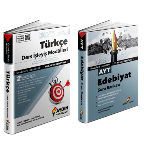 Aydın Yayınları    Tyt Türkçe Ders İşleyiş Modülü & Ayt Edebiyat Soru  Bankası