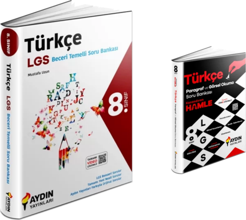 Aydın Yayınları 8.sınıf Beceri Tem. Türkçe Soru Bankası & Aydın Kazandıran Hamle Türkçe Soru Bankası