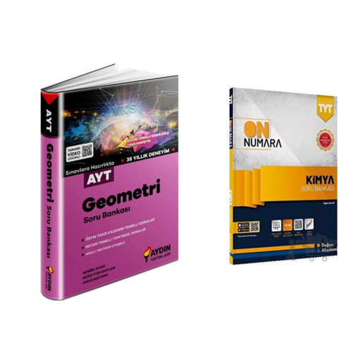 Aydın Yayınları Ayt Geometri Soru Ban. & On Numara Kimya Soru Ban.
