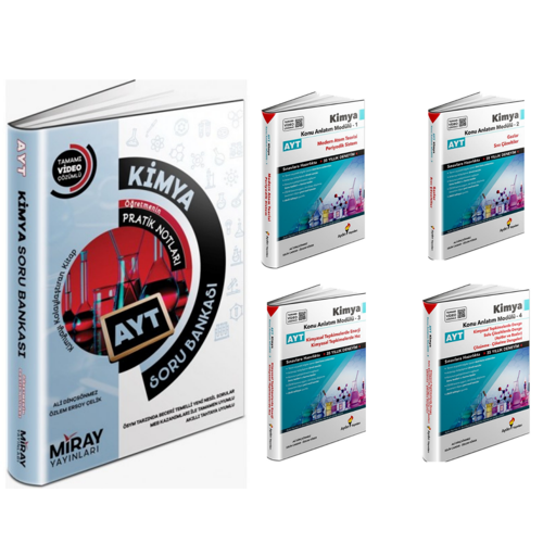 Miray Yayınları  Ayt Kimya Soru Bankası  & Ayt Kimya (1,2,3,4) Modülleri