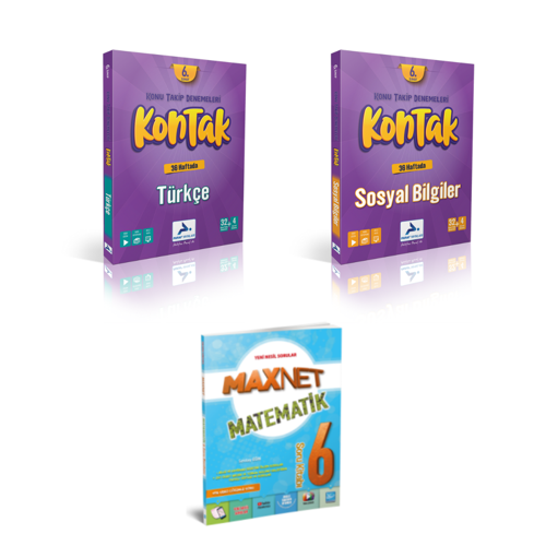 Paraf Yayınları 6.sınıf Kontak Türkçe Sosyal Bil. Denemeleri &  6.sınıf Matematik Soru Kitabı