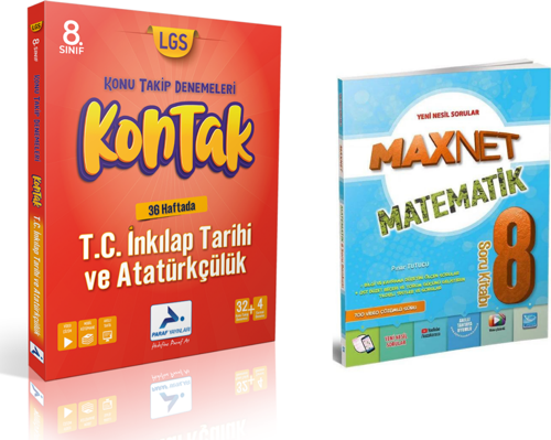 Paraf Yayınları 8.sınıf Kontak İnkılap Deneme &  8.sınıf Matematik Soru Kitabı