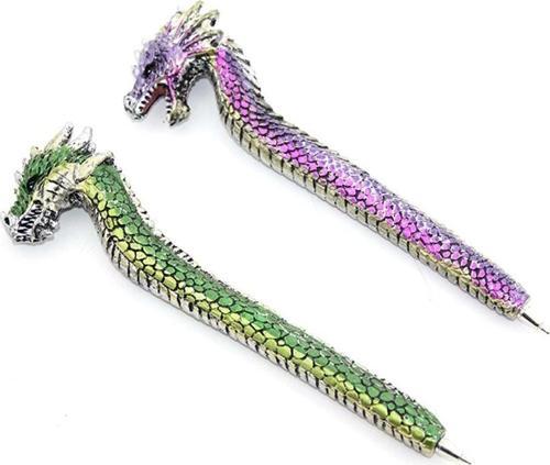 Dragonlu Polyester Tükenmez Kalem