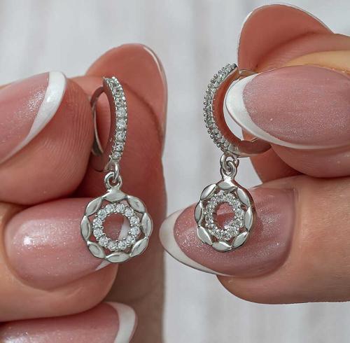 Gümüş Sallantılı Halka Kadın Küpe