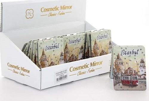 Taşlı İstanbul Tasarımı El Aynası İnce