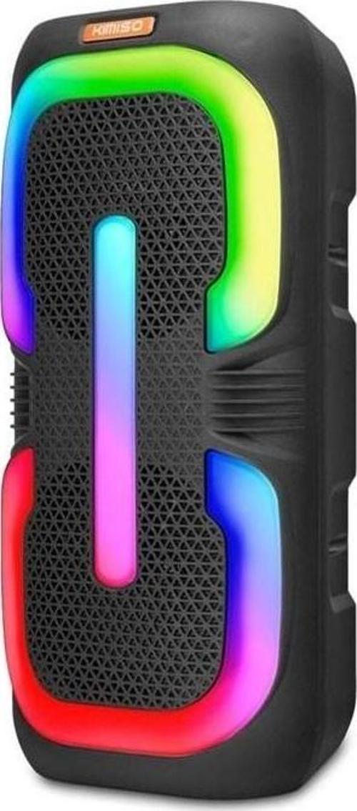 Kımıso QS1954 Bluetooth Hoparlör Rgb Led Fm Radyo  2x10w 2x6,5"