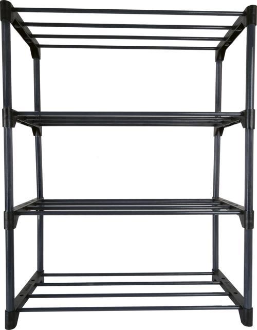 Teno Çok Amaçlı Raf - 4 Katlı Metal Ayakkabılık - Organizer - Kitaplık - Kurutmalık - Düzenleyici - Çiçeklik
