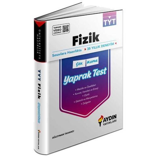 Aydın Yayınları   Üniversiteye Hazırlık Tyt Fizik Yaprak Testleri