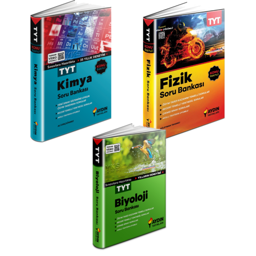 Aydın Yayınları  Tyt Kimya & Fizik & Biyoloji Soru  Bankaları