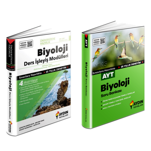 Aydın Yayınları Tyt-ayt Biyoloji Dersişleyiş Modülleri  & Ayt Biyoloji  Soru Bankası
