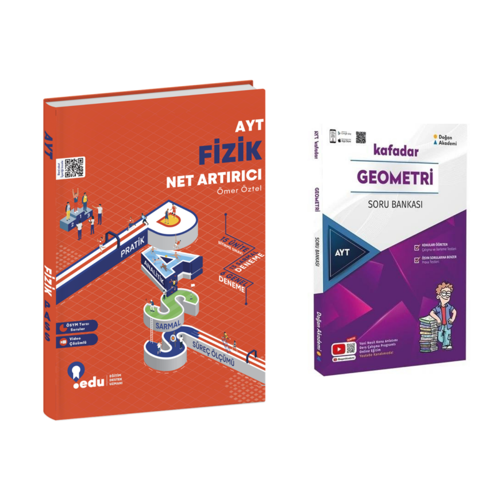Edu Yayınları Ayt Fizik Net Artırıcı & Doğan Akademi Kafadar Geometri Soru Ban.