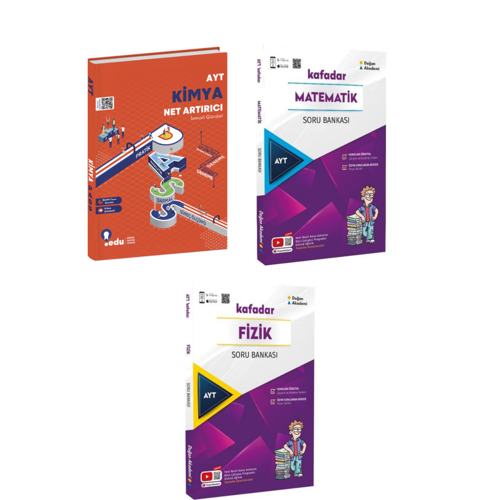Edu Yayınları Ayt Kimya Net Artırıcı & Matematik Ve Fizik Soru Ban.