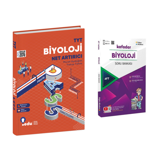 Edu Yayınları Tyt Biyoloji Net Artırıcı & Doğan Akademi Kafadar Ayt Biyoloji Soru Ban.