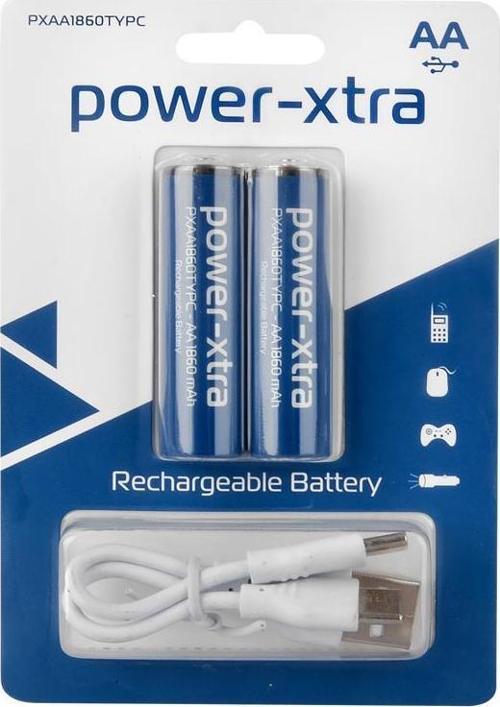 PXAA1860TYPC - AA - 1860 mAh Şarjlı Pil - Type C - 2li Blister