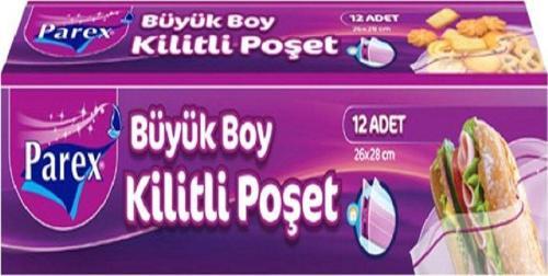Çift Kilitli Poşet Büyük Boy 12'li