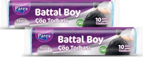 Ekstra Dayanıklı Çöp Torbası Battal Boy 2'li Paket 72 X 95