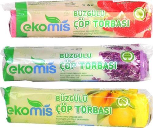 Parex Büzgülü Çöp Torbası Çilek,limon,lavanta 3'lü Paket Büyük Boy 30 Adet