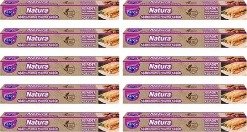 Natura 10 Adet Ağartılmamış Organik Hazır Kesilmiş Pişirme Kağıdı 10'lu
