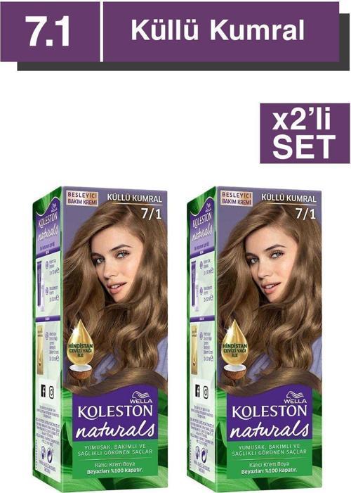 Naturals Saç Boyası 7/1 Küllü Kumral x2'li Set