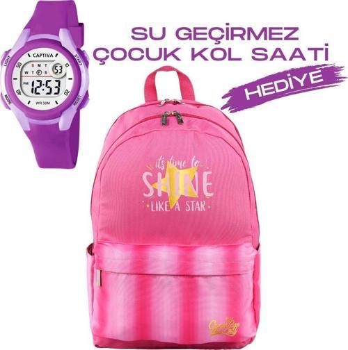Çocuk Kol Saati Hediyeli Cambridge Polo Club Büyük Kapasiteli Çocuk Okul Çantası CPO.4087.C0038