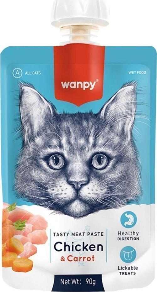 Taze Tavuklu Havuçlu 10'lu Kedi Et Ezmesi 90 Gr