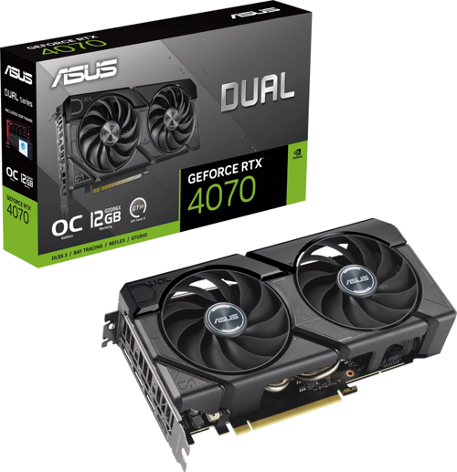 DUAL-RTX4070-O12G-EVO, 12Gb, 192Bit, GDDR6X, 1xHDMI, 3xDP GAMING Ekran Kartı