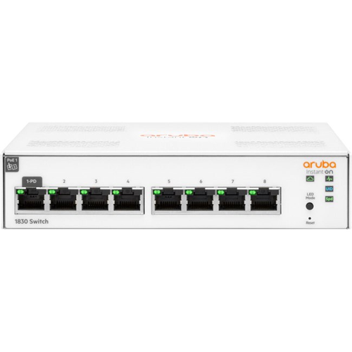 Aruba Instant On JL810A 1830-8G, 8Port,  GigaBit, Yönetliebilir, Rack Mount Switch