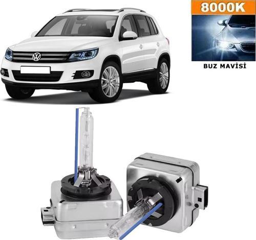 Volkswagen Tiguan 2012-2016 D3S / D3R 8000K Buz Mavisi HID Xenon Ampul 2 Adet