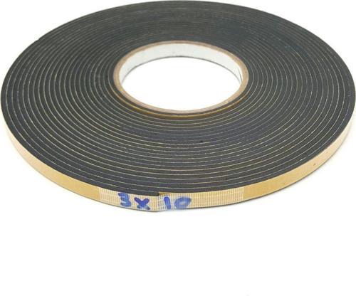 Yapışkan Kapı Pencere Bandı Süngeri Yalıtım Süngeri Eva-3Mmx10Mm-Siyah-10 Metre