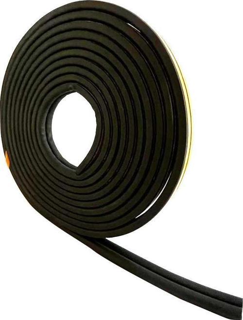 Bondit Çift Sarım Kauçuk Kapı ve Pencere İzolasyon Bandı Fitili 5X2 10 Metre Siyah