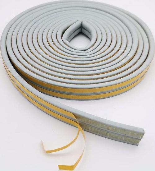 Bondit Çift Sarım Kauçuk Kapı ve Pencere Izolasyon Bandı Fitili 6x2 12 Metre Gri