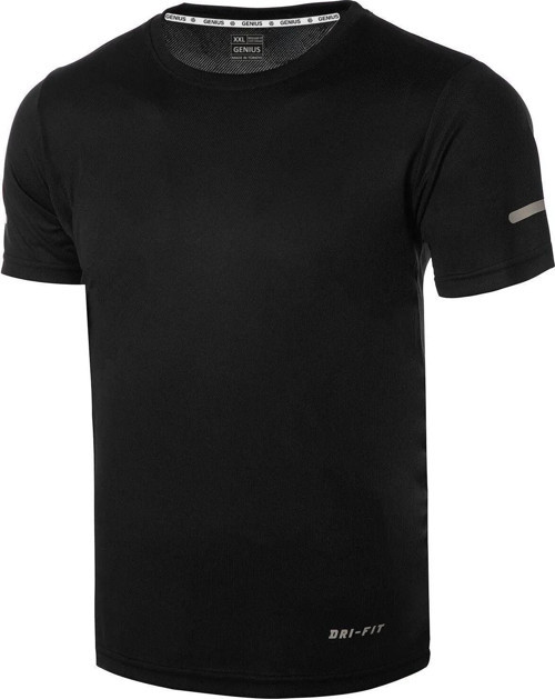 Erkek Nem Emici Hızlı Kuruma Atletik Teknik Performans Spor T-Shirt Drıfıt-Kısakol Siyah M