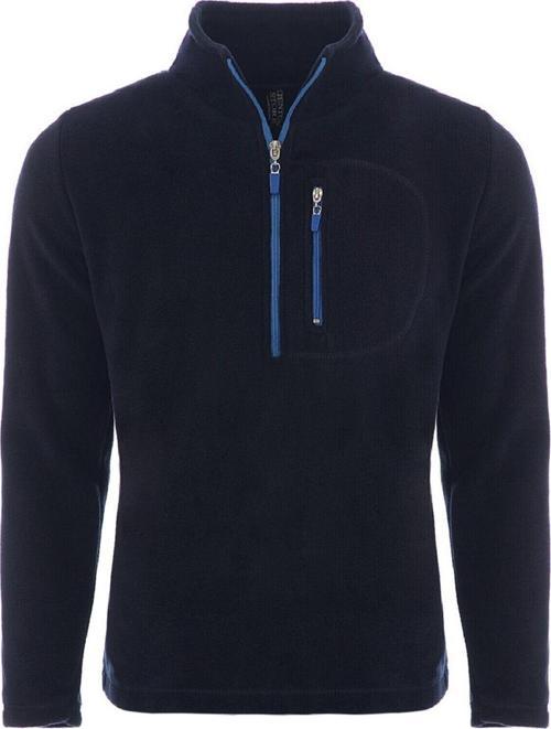 Erkek Polar Renkli Yarım Fermuarlı Cepli Tactical Flecee Lacivert 2Xl