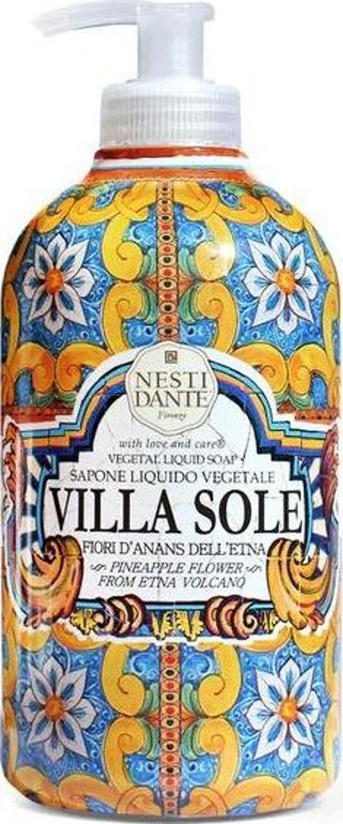 Villa Sole Fiori D'Ananas Dell'Etna Yaşlanma Karşıtı ve C Vitaminli Sıvı Sabun Vegan Bakım 500 ml
