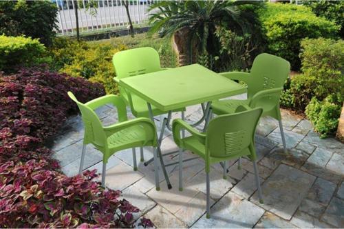 80*80 Masa 4 Sandalye Bahçe Balkon Büfe Kafeterya Takımı