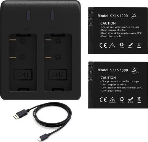 Brave 4 Pro Aksiyon Kamera Bataryası 2 Batarya + 2'li Şarj Adaptörü
