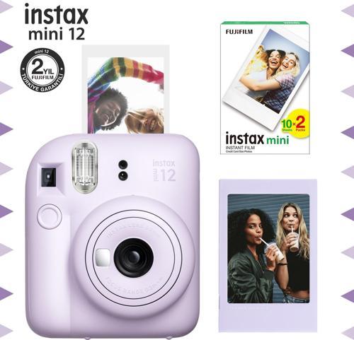 mini 12 Lila Fotoğraf Makinesi-Çerçeve ve 20'li mini Film Seti