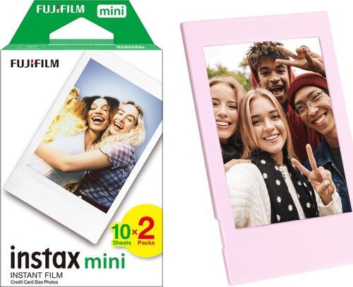 Mini 12 Makine Uyumlu 20'li Film ve Pembe Fotoğraf Çerçevesi