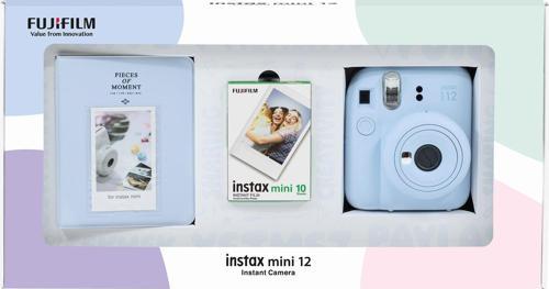 mini 12 Mavi Fotoğraf Makinesi 10'lu Film ve PVC Albüm Bundle Box
