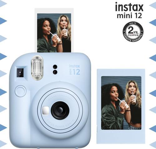 mini 12 Mavi Fotoğraf Makinesi ve Fotoğraf Çerçeve Seti