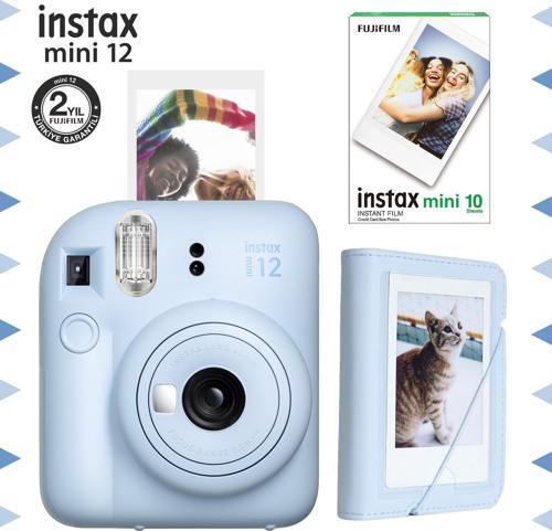mini 12 Mavi Fotoğraf Makinesi-10'lu Film ve Mini Albüm Seti