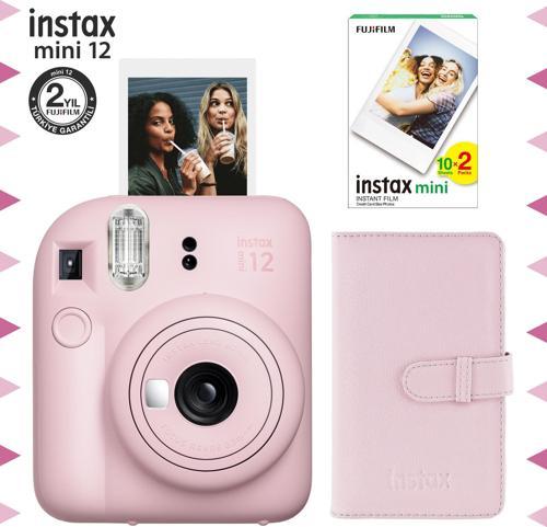mini 12 Pembe Fotoğraf Makinesi-20'li Film ve Laporta Albüm Seti