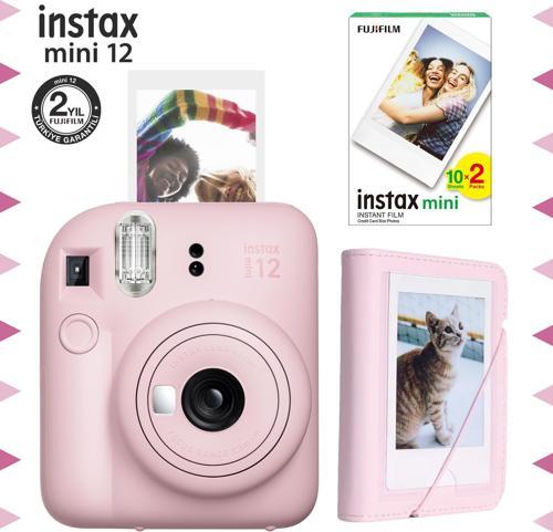 mini 12 Pembe Fotoğraf Makinesi-20'li Film ve Mini Albüm Seti