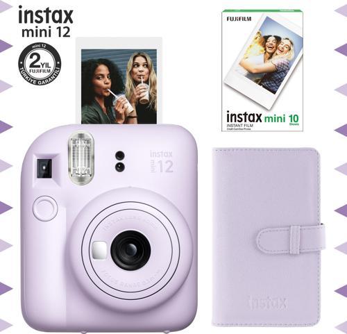 mini 12 Lila Fotoğraf Makinesi-10'lu Film ve Laporta Albüm Seti